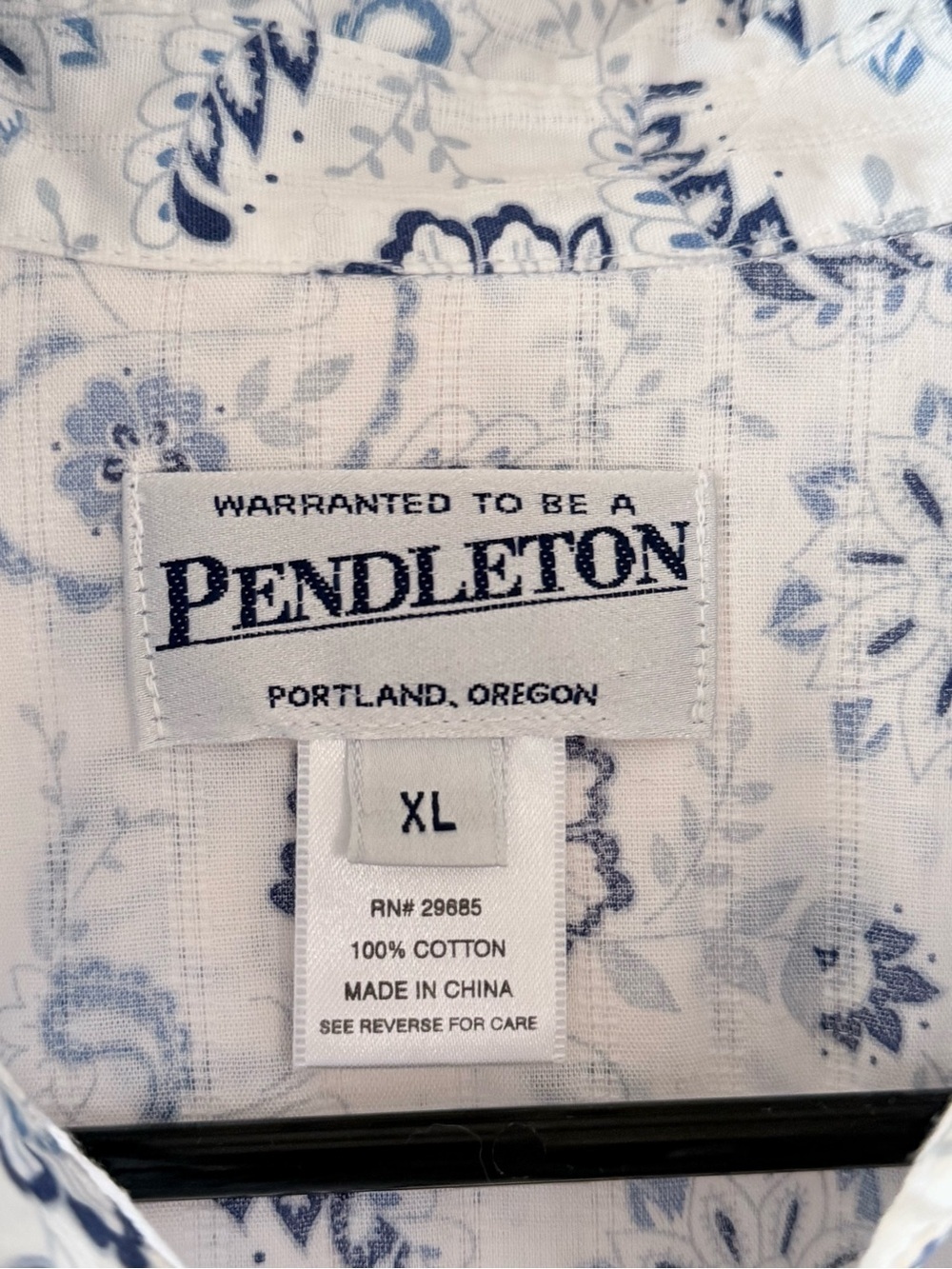 Pendleton Western Pearl Snap Shirt Women’s XL Blue White Paisley Cotton Cowgirl - Picture 2 of 12